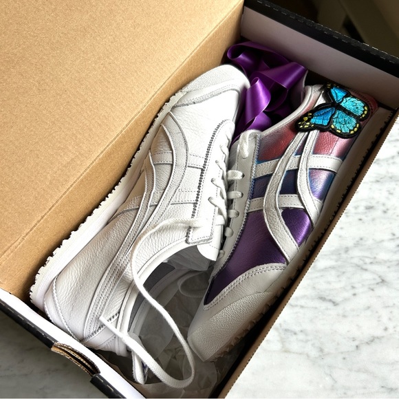 Onitsuka Tiger Limited Edition White Custom Sneakers Womens size 7 NWT - Picture 2 of 10